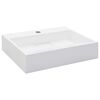 vidaXL Lavandino 50x38x13 cm Blocco in Marmo/Minerale Bianco