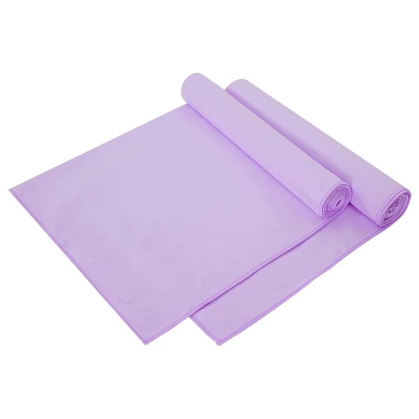 vidaXL Asciugamani Sportivi 2 pcs Viola 140 x 70 cm