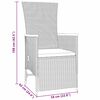 vidaXL Set da Pranzo per Giardino con cuscino 5 pcs Grigio polyrattan