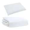 vidaXL Duvet Estivo con cuscino 2 pcs Bianco Piuma d'anatra