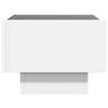 vidaXL Tavolino con LED Bianco 40x40x30 cm in Legno Multistrato