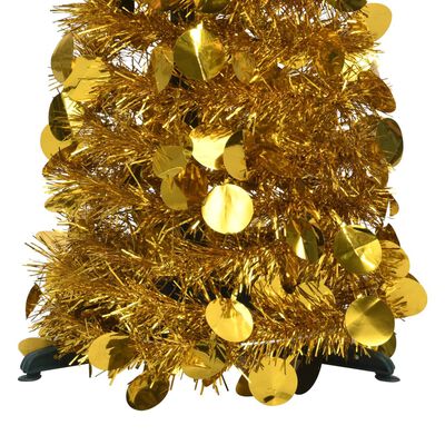 vidaXL Albero di Natale Artificiale Apribile Dorato 120 cm PET