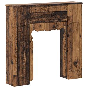 vidaXL Cornice per camino Legno antico 93 x 20 x 89 cm