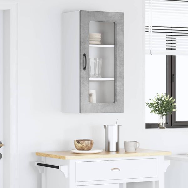 vidaXL Mobile da cucina Kalmar Grigio cemento 40 x 31 x 80 cm