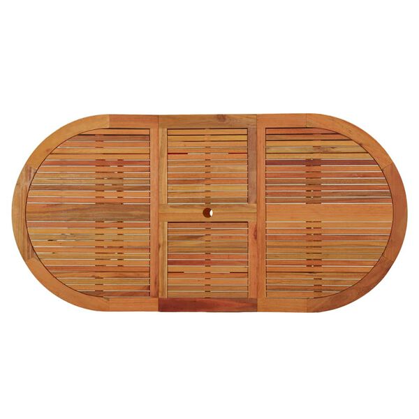 vidaXL Tavolo da Giardino 200x100x75 cm in Legno Massello di Eucalipto