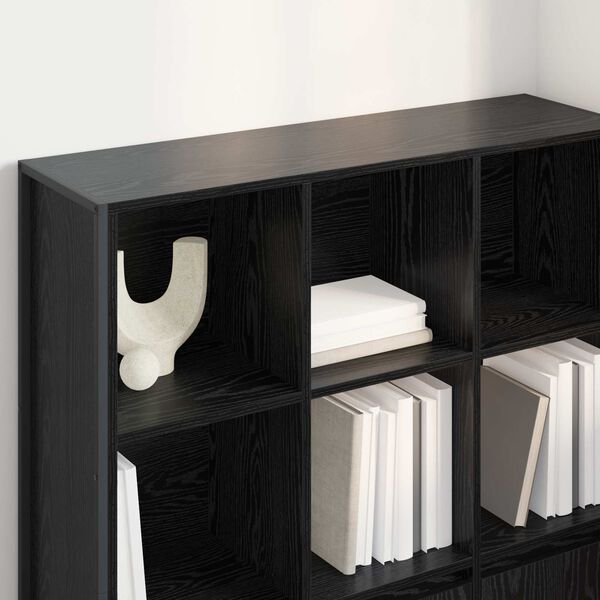 vidaXL Armadio per Libri 2 pcs Rovere Nero 99,5 x 30 x 108,5 cm