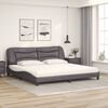 vidaXL Letto con Materasso Hvar Grigio 200x200 cm in Similpelle