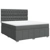 vidaXL Giroletto a Molle con Materasso Grigio Scuro 180x200 cm Tessuto