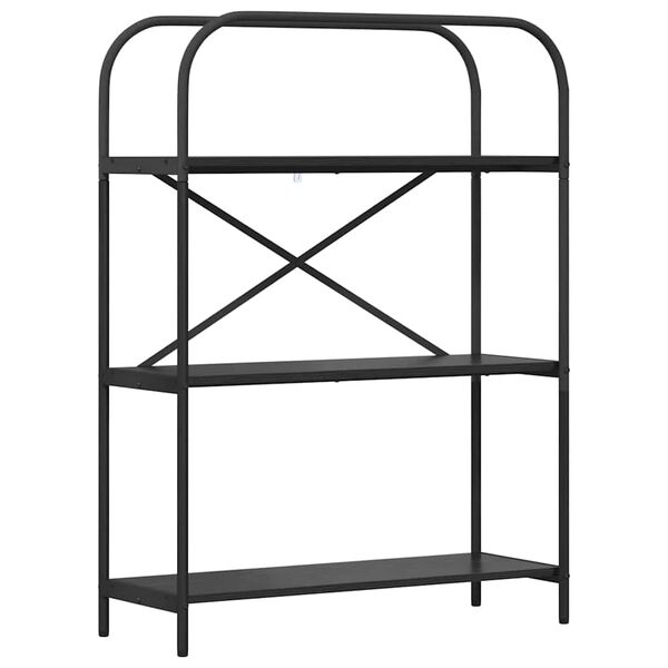 vidaXL Libreria Rovere Nero 80 x 30 x 109 cm Legno multistrato