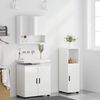 vidaXL Set di mobili per il bagno con porta 3 pcs Bianco Lucido