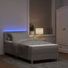 vidaXL Letto a Sorgente LED con materasso Talpa 100 x 200 cm Tessuto