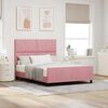 vidaXL Letto a molle con testiera Rosa 160 x 200 cm Velluto