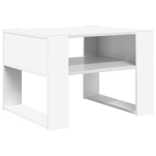 vidaXL Tavolino da salotto Bianco 66 x 53 x 45 cm Legno multistrato