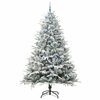 vidaXL Albero di Natale artificiale preilluminato con set di palline