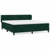 vidaXL Giroletto a Molle con Materasso Verde Scuro 180x200 cm Velluto