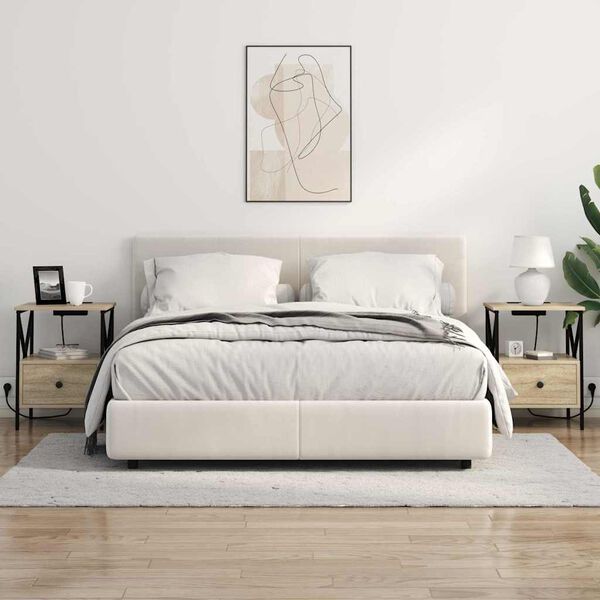 vidaXL Armadio da Notte con cassetto Rovere Sonoma 41,5 x 40,5 x 55 cm