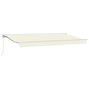 vidaXL Tendone manuale 3,5 x 2 m Crema 100% Poliestere