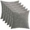 vidaXL Federa 6 pz HEERLEN Grigio Scuro 40 x 40 cm Tessuto Chenille