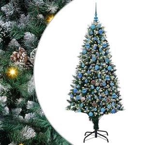 vidaXL Albero di Natale artificiale con 300 LED Verde 180 cm