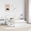 vidaXL Letto con Contenitore Bianco 120 x 190 cm Legno multistrato