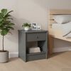 vidaXL Comodino Grigio Scuro 35x30x40 cm in Legno Massello di Pino