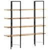 vidaXL Libreria a 4 Livelli 160x35x160 cm in Legno Massello di Mango