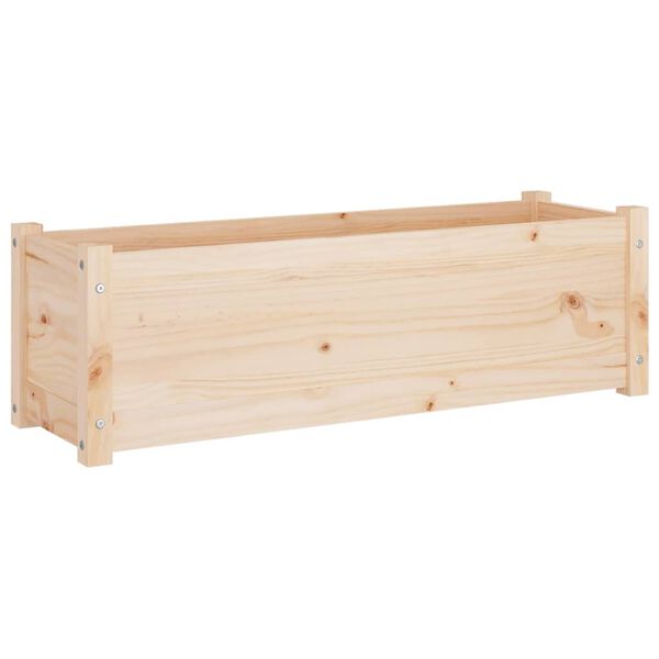 vidaXL Fioriere da Giardino 2 pz 100x31x31cm in Legno Massello di Pino