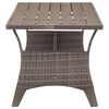 vidaXL Tavolo da Giardino Grigio 120x70x66 cm in Polyrattan