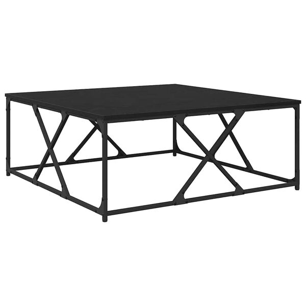 vidaXL Tavolino da salotto Rovere Nero 100 x 100 x 40 cm