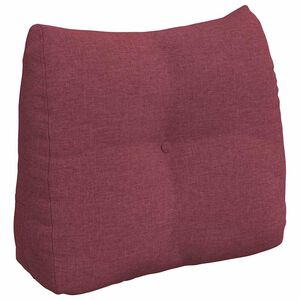 vidaXL Cuscino per Schiena Rosso Vino 60 x 24 x 50 cm Tessuto