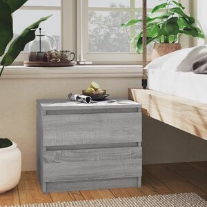 vidaXL Comodino Grigio Sonoma 50x39x43,5 cm in Legno Multistrato