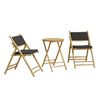 vidaXL Set da Bistrot Pieghevole 3pz con Cuscini Grigio Scuro Bamb&ugrave;