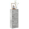 vidaXL Libreria Grigio Cemento 40x24x102 cm in Legno Multistrato