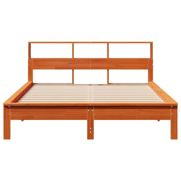 vidaXL Letto senza Materasso Marrone Cera 135x190 cm in Legno di Pino
