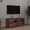 vidaXL Mobile Porta TV con LED Legno Antico 90x35x40 cm Multistrato