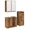 vidaXL Set di mobili per il bagno 3 pz Legno vecchio