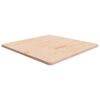 vidaXL Piano Tavolo Quadrato 80x80x2,5 cm Massello Rovere Non Trattato