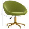 vidaXL Sedie da Pranzo Girevoli 6 pz Verde Chiaro in Velluto