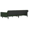 vidaXL Divano Letto 2 Posti 2 Cuscini Poggiapiedi Verde Scuro Velluto