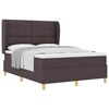 vidaXL Letto con molle e materasso Grigio Scuro 90x190 cm Tessuto