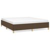 vidaXL Giroletto senza Materasso Marrone Scuro 160x200 cm Tessuto