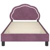 vidaXL Struttura letto bambini con testata Viola 90 x 190 cm Velluto