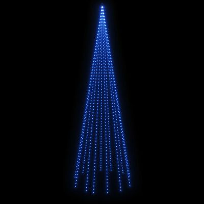 vidaXL Albero di Natale Pennone Blu 732 LED 500 cm