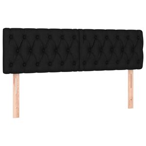 vidaXL Testiera Nera 160x7x78/88 cm in Tessuto