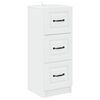 vidaXL Mobile con Cassetti Bianco 33 x 34,5 x 87 cm