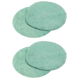 vidaXL Cuffie per lucidatrice 4 pz &Oslash; 14 cm Verde chiaro Microfibra