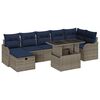 vidaXL Set Divano da Giardino 8 pz Grigio polyrattan