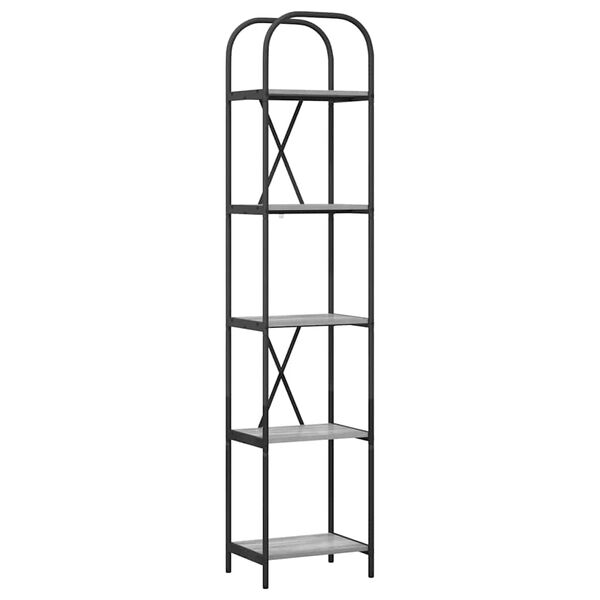 vidaXL Libreria Grigio Sonoma 40 x 30 x 183 cm Legno multistrato