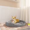 vidaXL Lettino per Cani Grigio 70x55x23 cm Peluche