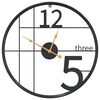 vidaXL Orologio da Parete Nero &Oslash;50 cm in Ferro